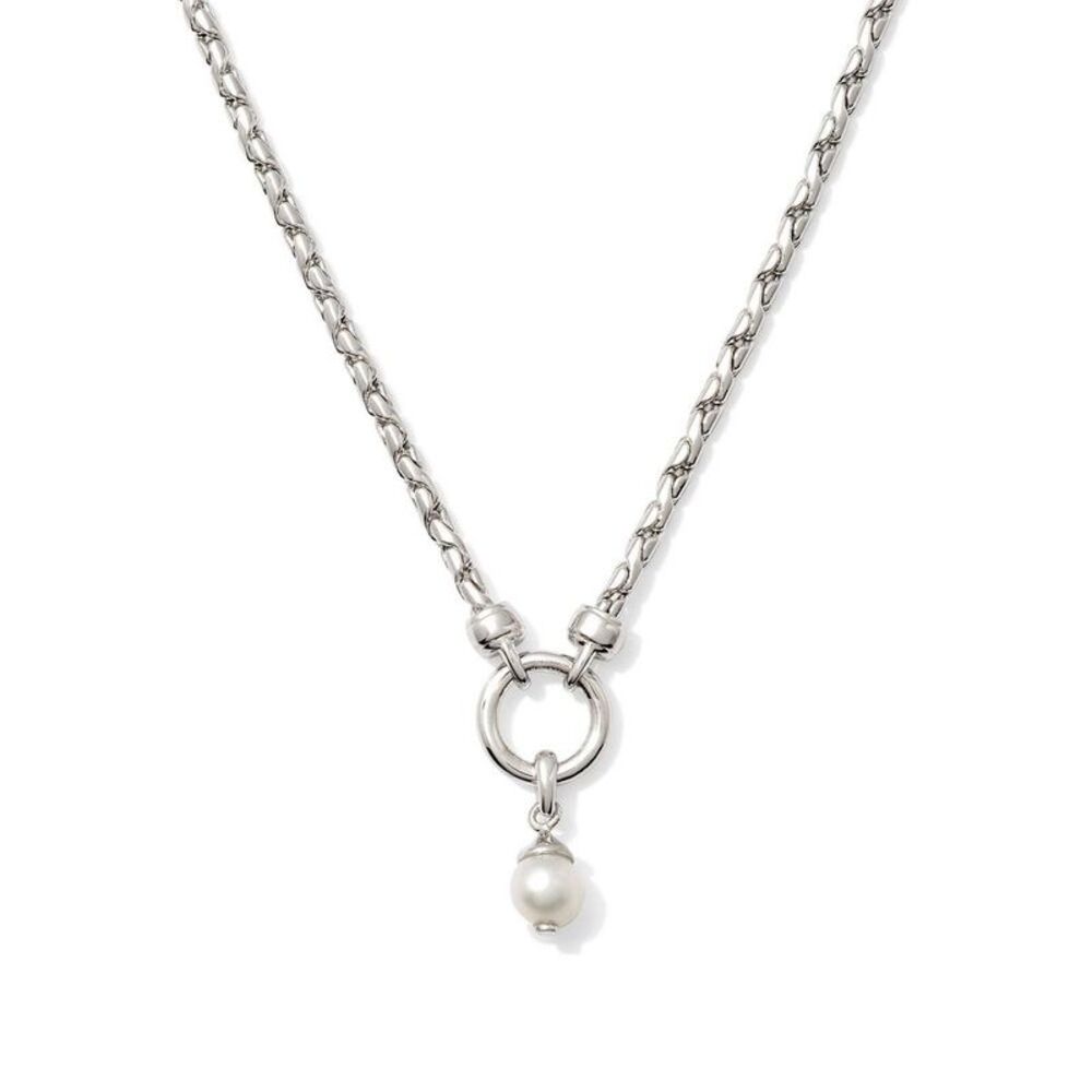 Kendra Scott -  Rhodium Over Brass Sawyer Chain Neckl Silver/White